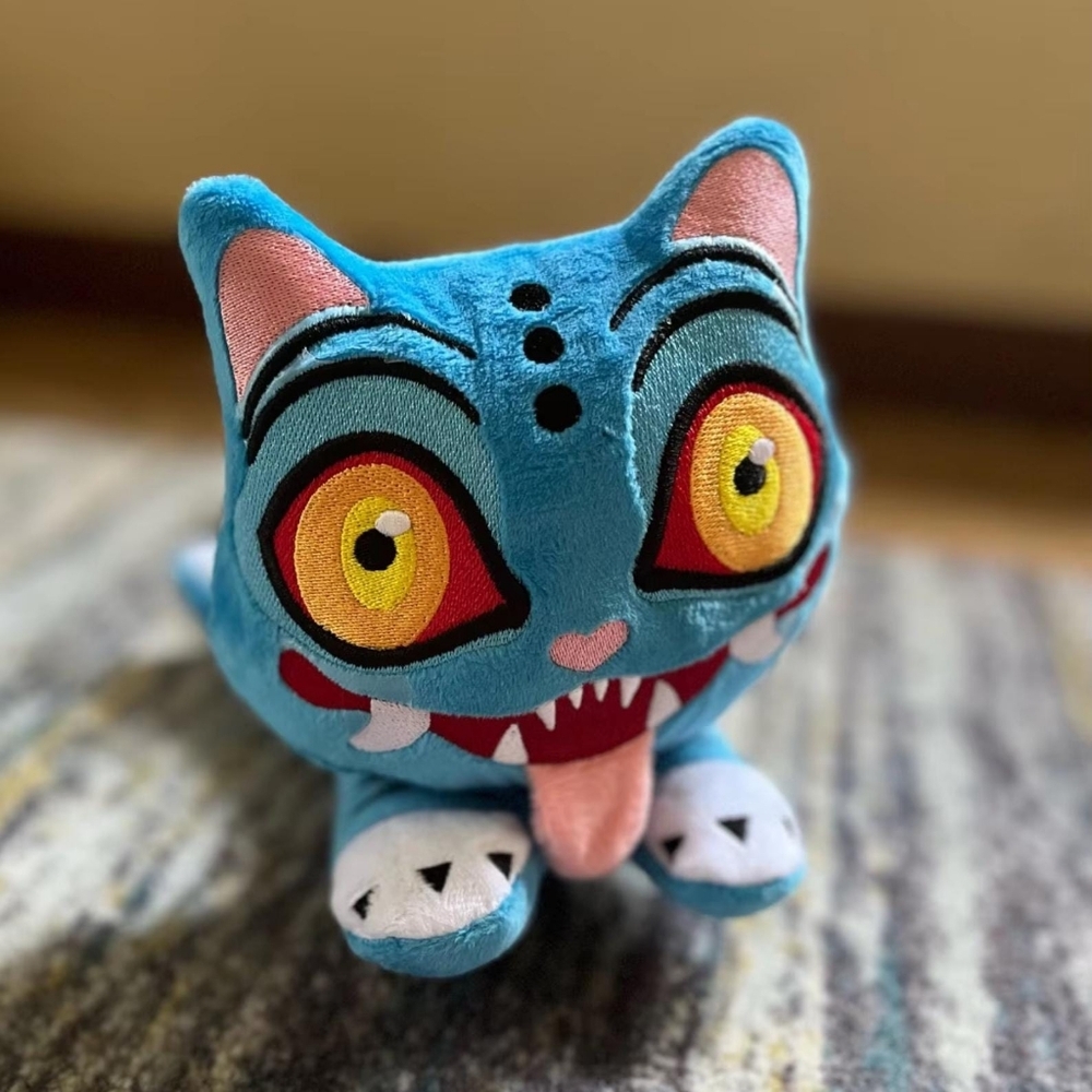 K-Pop Demon Hunter Plush Derpy Blue Tiger Stuffed Animal Kpop Gift